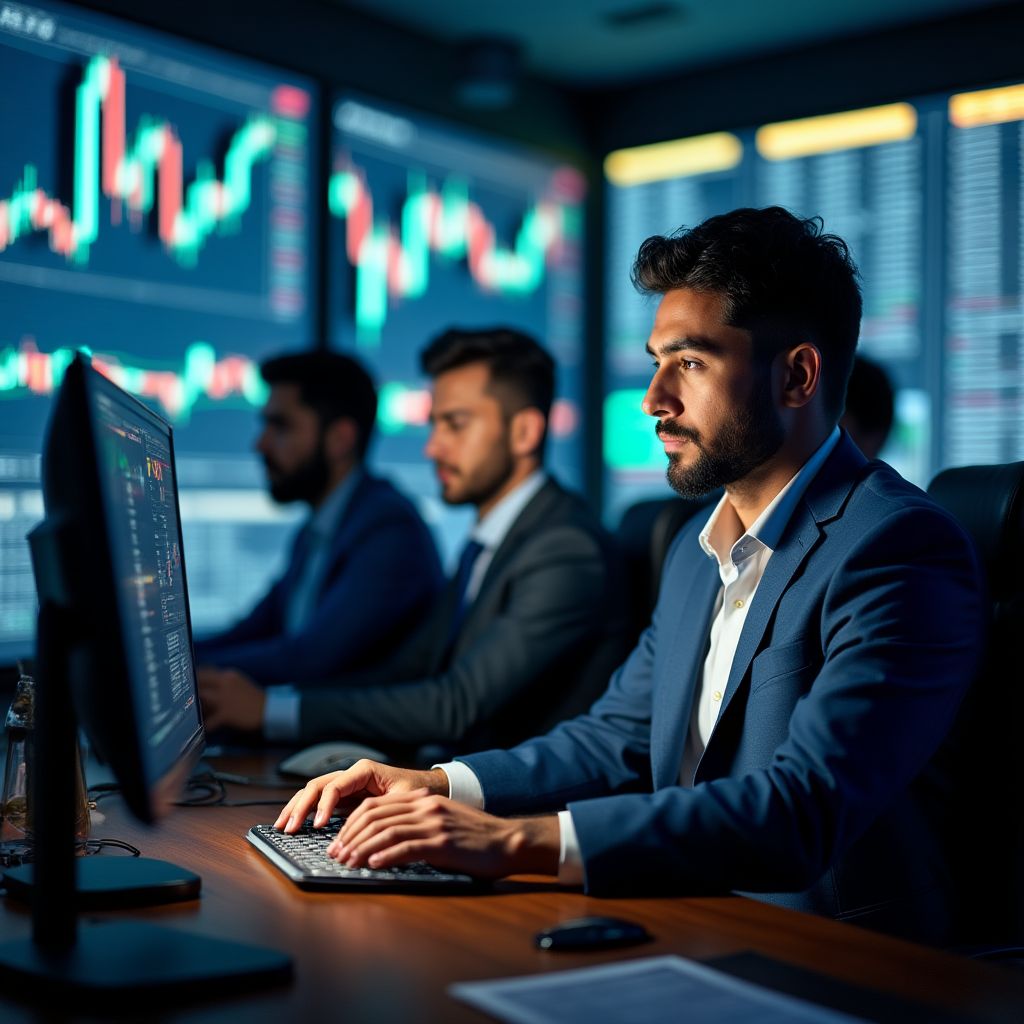 Profesionales analizando el mercado petrolero